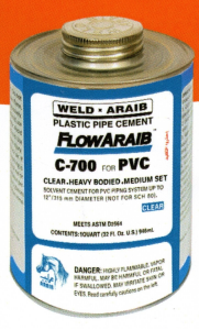 Flowaraib C-700 PVC pipe cement 1/8 Kg