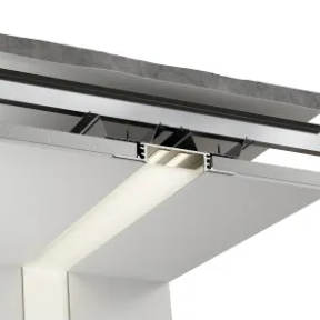 Shadow Gap Hidden Concealed Skirting Baseboard Aluminum Profile Modern Minimalist Gypsum Plaster Drywall Architectural Ceiling Wall Flush Diffused Line LED Strip Light