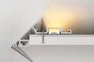 Shadow Gap Ceiling LED Integrate Aluminum Profile 73.2mm * 30.2mm