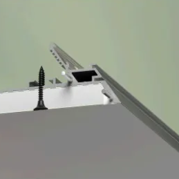 Shadow Gap Hidden Concealed Skirting Baseboard Aluminum Profile Modern Minimalist Gypsum Plaster Drywall Architectural Ceiling Wall Flush Double Line LED Strip Light