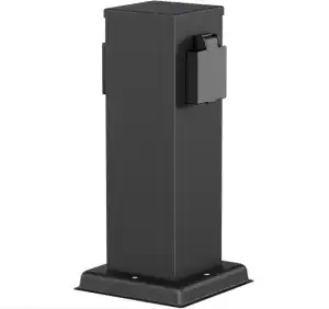 Vertical Power Socket Plug Pedestal Free Standing Square Post 150x150250mm