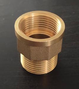 Brass Pipe Fitting, Socket 3/4" Female Thread to 3/4" Male Thread