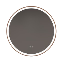 Smart frameless backlit LED defogger mirror round