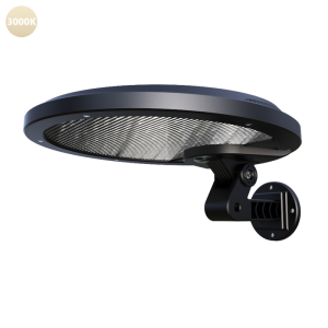 Solar LED Wall Light Motion Sensor Black housing White LED 3000K