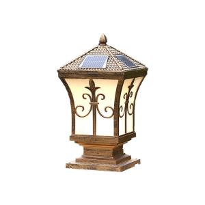 Solar Automatic Sensor Waterproof Antique Vintage Traditional Lamp Wall Top Garden Lawn Gate Pillar/Post Light Cool, Natural, Warm White, RGB, Remote Control, Dim &amp; Bright Mode