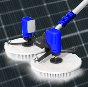 Liwal LB4 7.5m Double Head Cylindrical AC Powered, Solar Panel Cleaning Brush, Aluminum Alloy handle, Brushless Motor