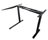 Electric Height &amp; Length Adjustable Smart Ergonomic Workstation Standing Desk Frame for L-Shape Desk Black SOM-BL1