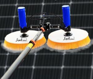Liwal LB4-2 7.5m Double Head Cylindrical AC Powered, Solar Panel Cleaning Brush, Aluminum Alloy handle, Brushed Motor