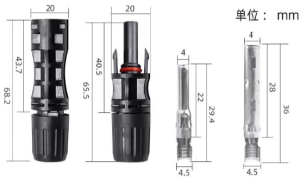 IP67 MC4 Connector Set 1500V 30A