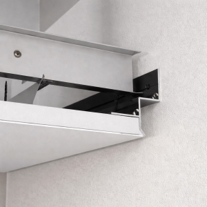 Shadow Gap Hidden Concealed Skirting Baseboard Aluminum Profile Modern Minimalist Gypsum Plaster Drywall Architectural Ceiling Flush Hidden Line 12mm